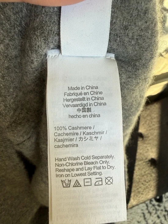 J. Crew Gray Cashmere Hooded Sweater - size small, excellent condition - Picture 4 of 7